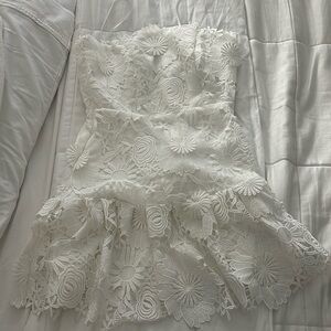Selling mini white lace dress from the brand, Millie in size 2